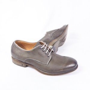 John Varvatos Stanton Laceless Derby Gray Oxfords
